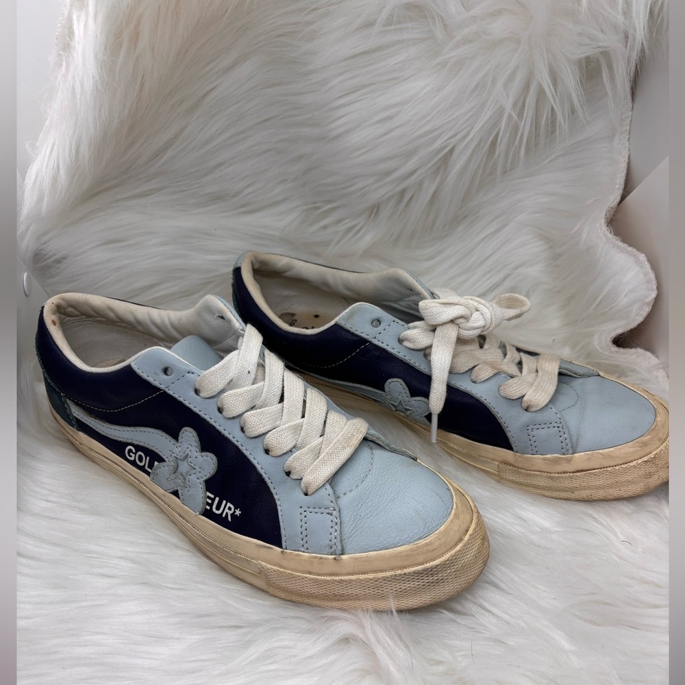 Converse Golf Le Fleur Light Blue and Cream Sneakers